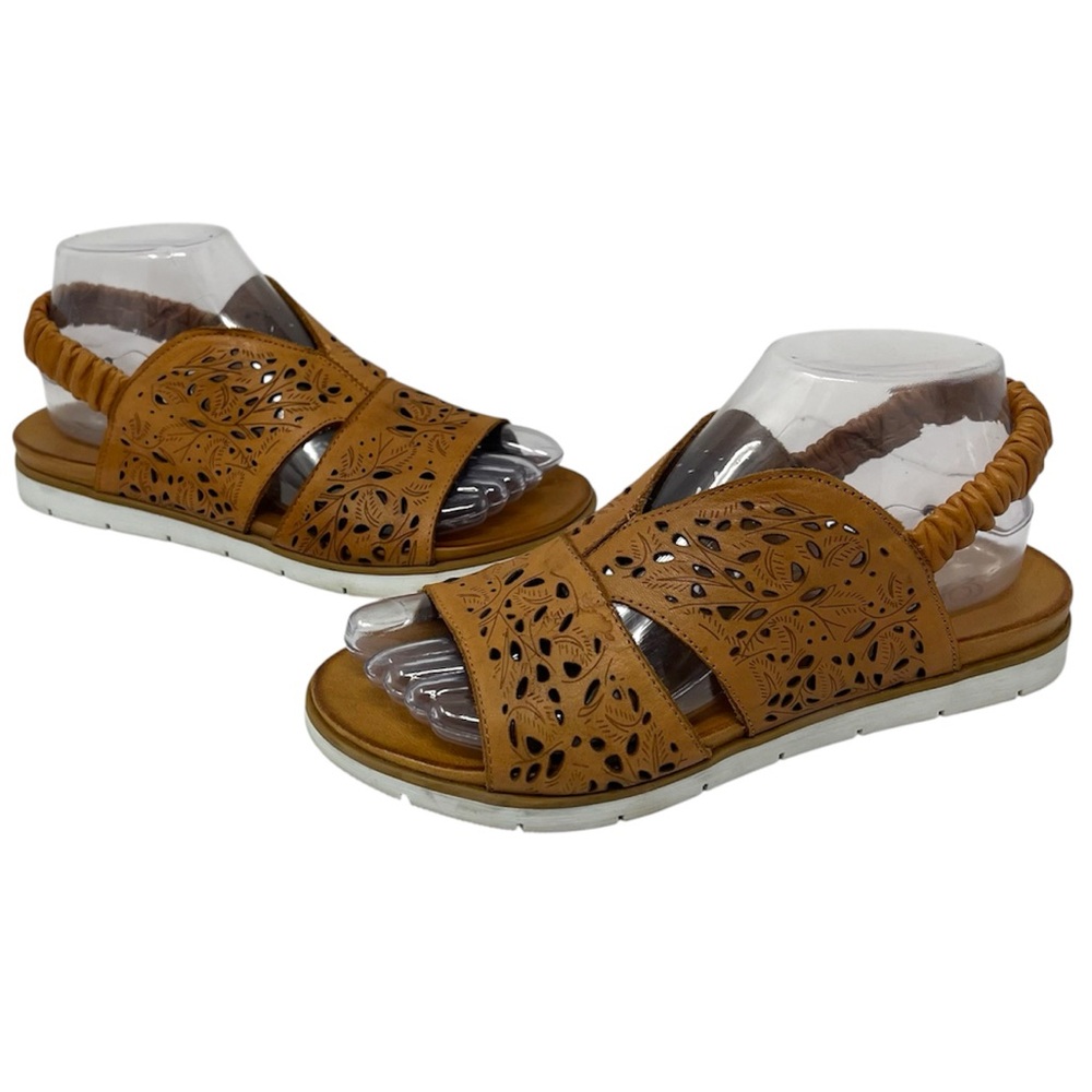 Biza Emerald lazercut Leather Sandal tan EU38